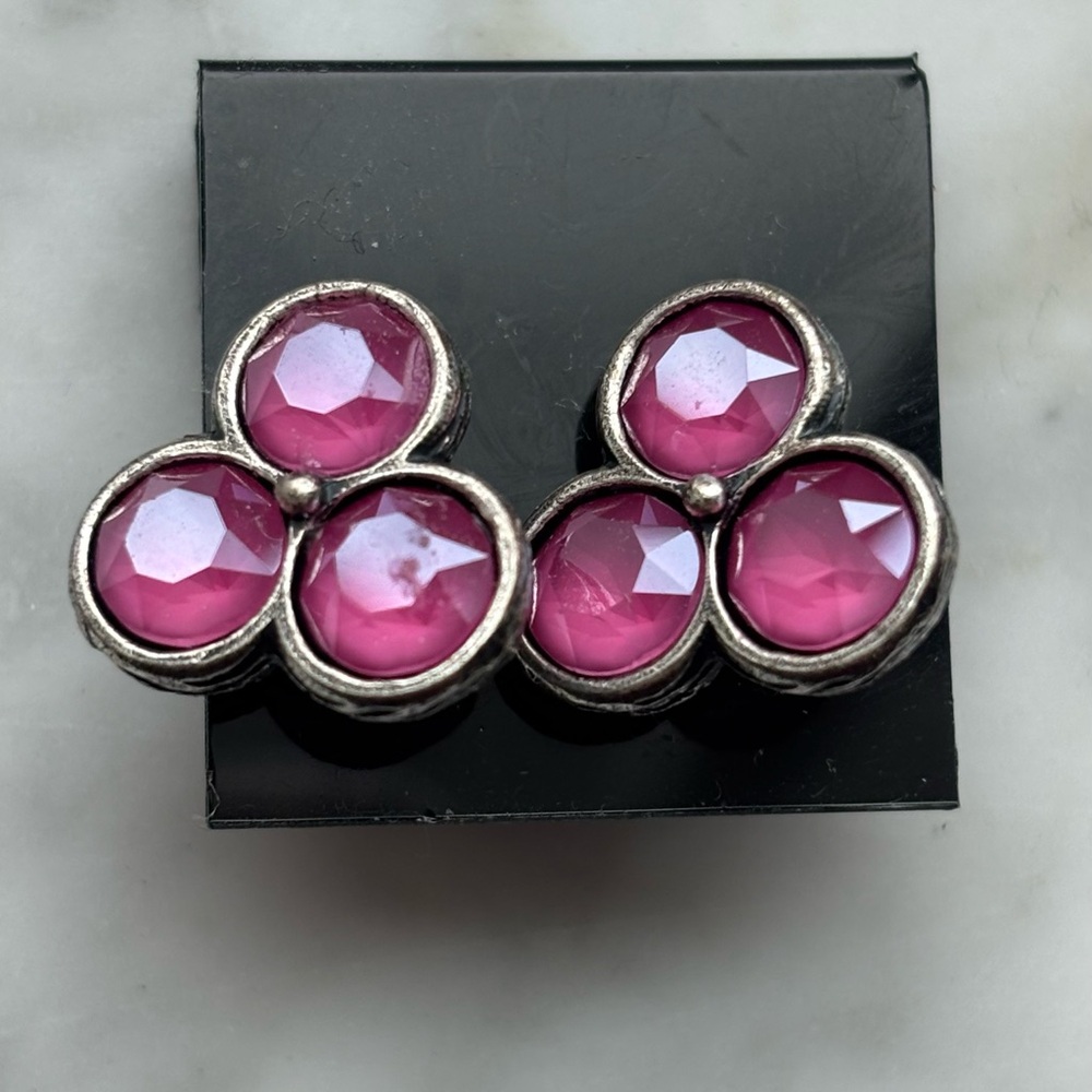 Sabika-Inspired Pink Crystal Earrings -NWT